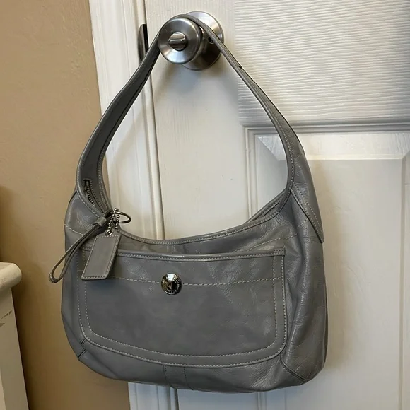 COACH Hamptons Large Gray Hobo - Picture 2 of 10